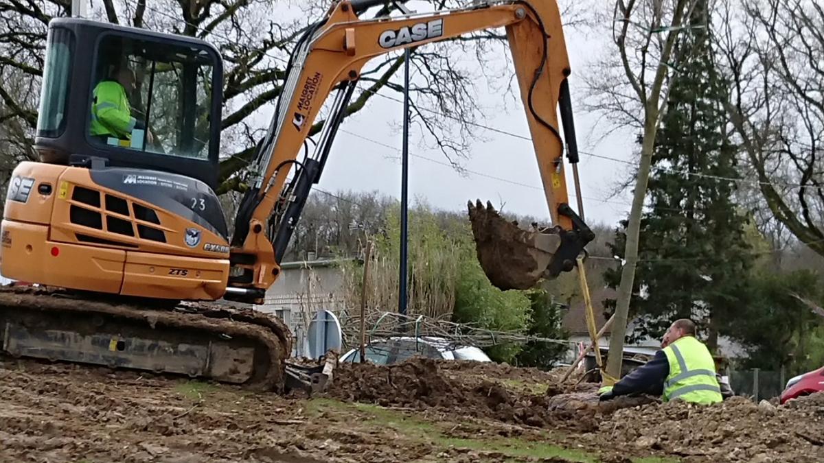 Travaux du giratoire de la Saulaie